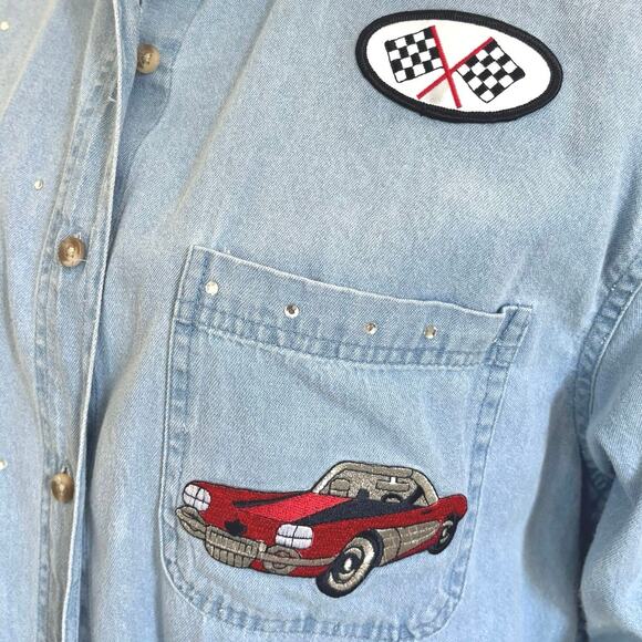 Las Olas Vintage Racing Car Shirt Set Size M/L - Picture 8 of 11